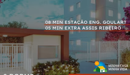 Apartamentos com 2 dormitórios próximo  Estação Engenheiro Goulart
