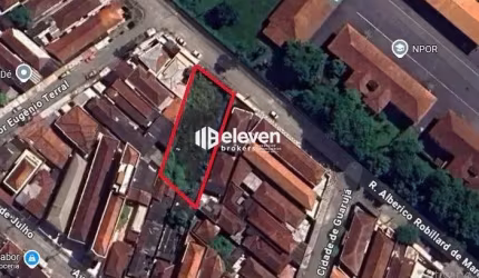 Belo terreno em São Vicente! 920m²- Viabilidade para edificação de Prédio.