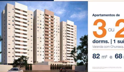 Apartamento com 3 quartos à venda no Parque São Luís, Taubaté , 82 m2 por R$ 329.000