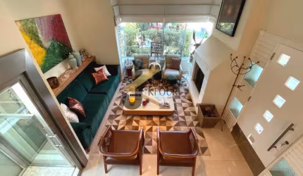 Casa em condomínio, para aluguel,  mobiliada e equipada , no Alphaville Campinas, com 4 suítes, lazer privativo e garagem para vários carros.