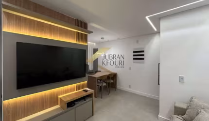 Apartamento novo, mobiliado, decorado e equipado à venda no Bosque - Campinas, com 1 suíte, lavado, closet, garagem coberta e automação.