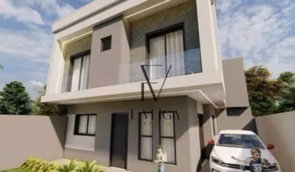 Sobrado com 3 dormitórios à venda, 98 m² por R$ 625.000,00 - Portão - Curitiba/PR