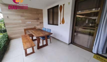 Vendo  de porteira fechada Casa Gardem pé  na areia com 90m2 completamente  mobiliado e decorado com 2/4, suítes, espaço privativo gourmet  em condomínio com tona melhor praia de Itacimirim tal infrae