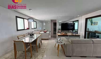 Alugo Apartamento no Resort Le Parc mobiliado e decorado com 142m2, 3 suítes, 2 vagas de garagens, com total infraestrutura - Patamares - Salvador/Ba.