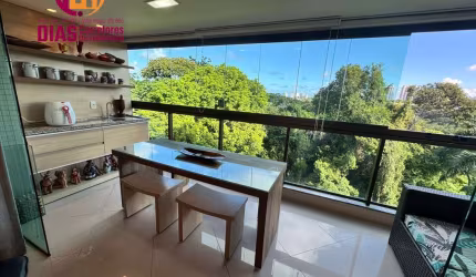 Vendo oportunidade Apartamento climatizado de porteira fechada no alphalife, 102m2, 3/4, suíte, varanda gourmet, 2 vagas soltas, infraestrutura - Alphaville - SSA/BA.