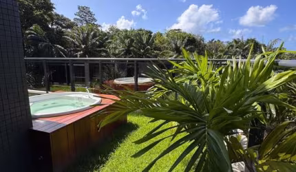 Vendo Apartamento Garden no Alphaville Salvador com 125m2, nascente, como construtora entregou com 2 suítes, área para piscina particular, 2 vagas - Alphaville - SSA/BA.