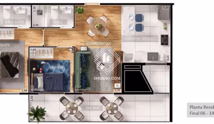 Apartamento - Edifício Downtown Home and Ofiices