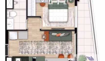 Apartamento em Santo Amaro: 33m², 1 dormitório, 1 banheiro - venda por R$ 385.000
