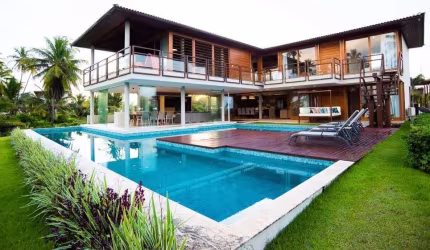 Casa com 4 dormitórios para alugar, por R$ 7.000/dia - Praia do Forte - Mata de São João/BA