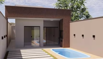 Casa NOVA a venda 2/4, piscina. Não financia, consulte condições de pagamento. Localizada no Villarejo- Praia de Arembepe