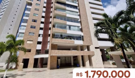 Apartamento Alto Padrão Guararapes, 4 suítes, 5 vagas, lazer completo.