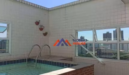 Cobertura com 3 dormitórios à venda, 208 m² por R$ 1.210.000,00 - Marapé - Santos/SP