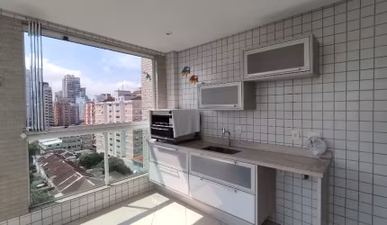 Apartamento amplo com 3 quartos (1 suíte) na Pompéia, Santos/SP