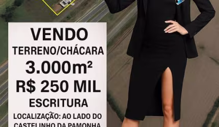 Fantástico terreno para chácara (COM ESCRITURA E REGISTRO) a venda em frente Rodovia castelo Branco KM 155 3.000m²