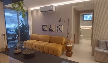 Apartamento de 2 quartos, com 1 suíte, 1º andar