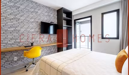 Studio para locação, todo mobiliado, impecável, no melhor de Pinheiros