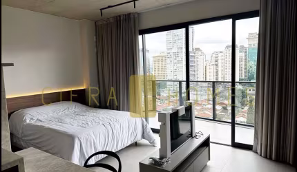 Studio para locação, mobiliado, 50m², 1 vaga, condomínio novíssimo, no melhor da Vila Olímpia