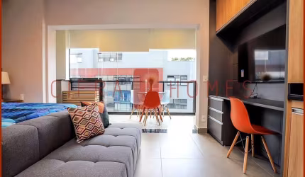 Studio para locação, novo, andar alto, com 1 dormitório, 1 vaga, em Pinheiros