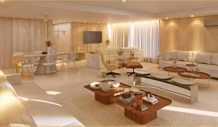 Apartamento totalmemte reformado com 3 suítes, sala ampla, ar-condicionado e lazer completo em regi