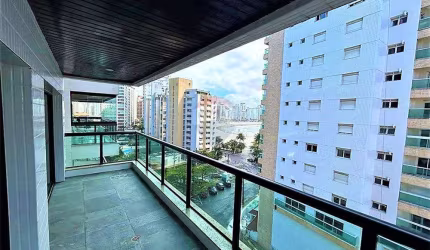 Apartamento Amplo com bela vista mar 4 Dormitórios (1 suíte) Cozinha com Armários Planejados À 100 metros do mar Churrasqueira Astúrias, Guarujá/SP