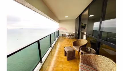 Vista Esplendida p/ Oceano Belíssimo Apartamento 3 Suítes Varandão Dependência Empregada Lavabo 2 Garagens Lazer Total Segurança Astúrias, Guarujá/SP