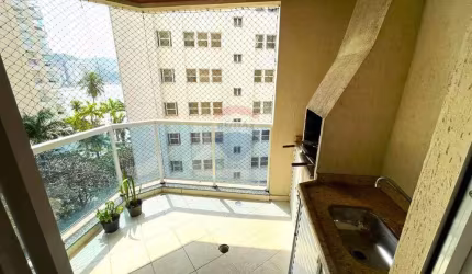 Vende apartamento com 3 Dormitórios, Varanda Gourmet Cozinha com Armários Área Lazer à 50 Metros Mar 2 Garagens, Astúrias, Guarujá/SP