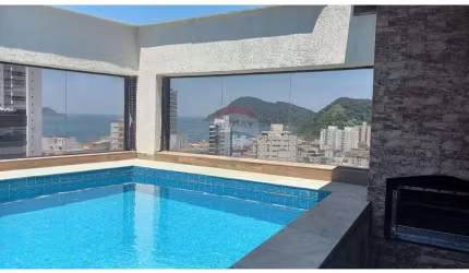 Cobertura Penthouse para Locação, piscina, churrasqueira nas Astúrias, Guarujá, SP