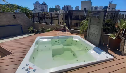 Cobertura Penthouse com Jacuzzi e 3 dorm, Jd Las Palmas, Guarujá, SP