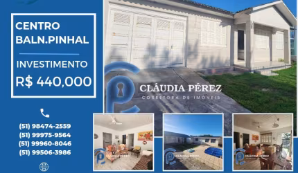 Casa com 4 quartos à venda no Centro, Balneário Pinhal , 450 m2 por R$ 440.000