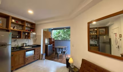 Apartamento mobiliado, 47 m2, 1 suíte, 1 vaga, para venda, Pinheiros.