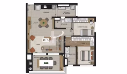 Apartamento novo, 87 m2, andar alto, varanda gourmet, 2 dormitórios, 1 suíte, 2 vagas, para venda, Quarta Parada.