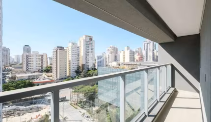 Apartamento tipo estúdio, novo, 36 m2, 1 quarto, varanda, sem vaga, para venda, Pompéia.