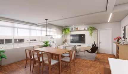 Apartamento reformado, 140 m2, 3 quartos sendo 2 suítes, 1 vaga, para venda, Higienópolis.