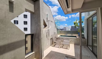 Cobertura duplex, 110 m2, 1 suíte, piscina privativa, 2 vagas, para venda, Vila Nova Conceição.