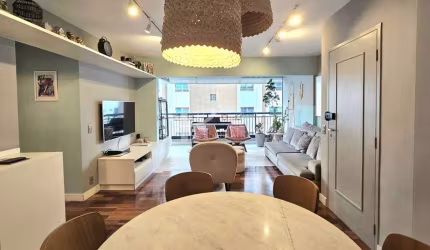 Apartamento decorado, 98 m2, 3 dormitórios sendo 1 suíte, 2 vagas, para venda, Moema Pássaros.