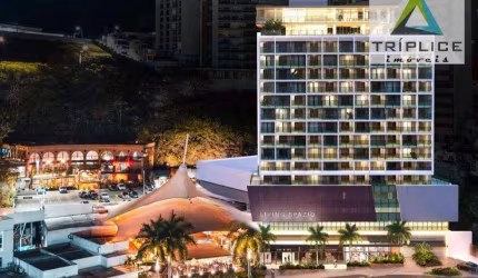 Studio com varanda gourmet, lazer no rooftop. Moderno e rentável com localização privilegiada e integrado ao shopping Spazio Design. Gestão completa!