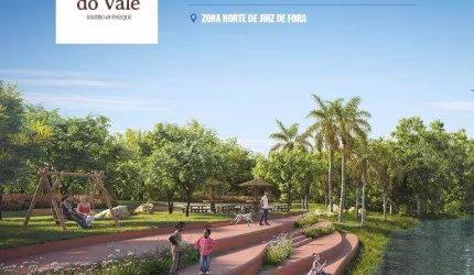 Lotes à partir de 300m² em bairro &amp; parque na Zona Norte. Lançamento do melhor bairro da Zona Norte. Lazer variado com praças, quadras, lago e mais!
