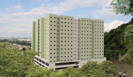 Apartamento garden com 2 quartos, 2 áreas externas, garagem, elevador, gás encanado e portaria 24h. Boa localização no bairro Eldorado.
