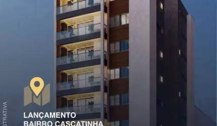Apartamento alto padrão 2 quartos com suíte, varanda gourmet, vaga e elevador em localização privilegiada no bairro Cascatinha, próximo ao clube.