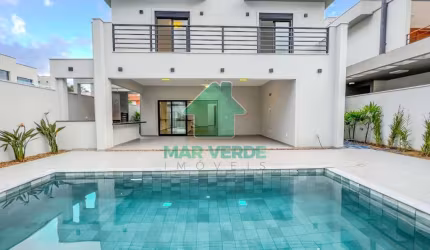 Sobrado Novo 4 Dorm sendo 3 Suítes com Piscina em Condomínio Costa Nova