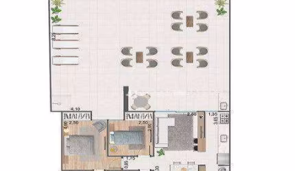 Apartamento Garden com 2 quartos à venda, 61 m² por R$ 515.900 - São Pedro - Juiz de Fora/MG