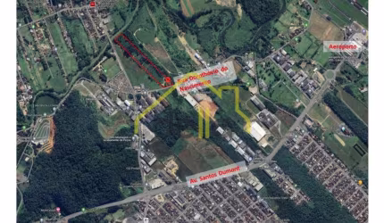 Terreno na região Industrial Norte com 43.000m2 para construção de Galpão localizado próximo do Aeroporto e Avenida Santos Dumond !