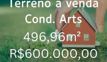 Terreno à venda, 496 m² - Condomínio Arts - Uberlândia/MG