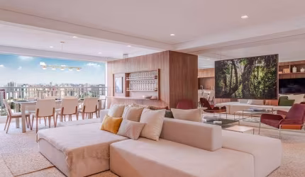 Apartamento com 3 suítes, 5 banheiros. Lazer completo.