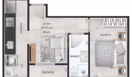 Apartamento novo na região da Casa Verde, 2 quartos