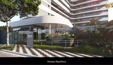 Apartamento na República de 49m2 na planta c 1 dormitório, 1 banheiro e com data para setembro/23