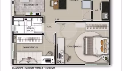 lindo apartamento na vila ré