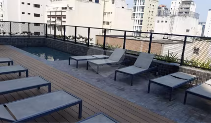 Apartamento Tipo Studio com 01 Quarto Suíte. Sala com terreço. Em Pinheiros