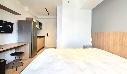 Apartamento Studio para venda mobiliado com lazer completo no Paraíso.