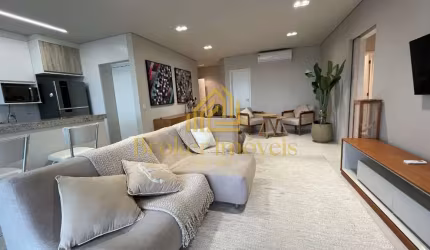 Apartamento mobiliado e decorado pronto para morar com 3 dormitórios sendo uma suíte com banheira e vista para o mar no INDAIÁ.